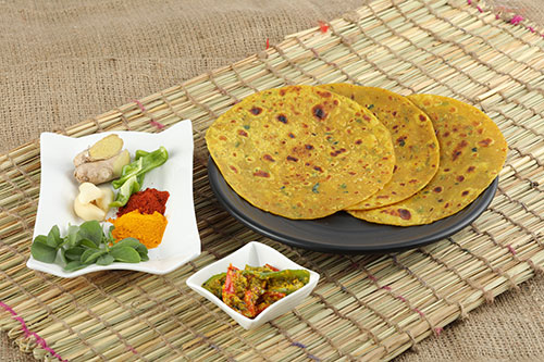 Thepla with Chhunda